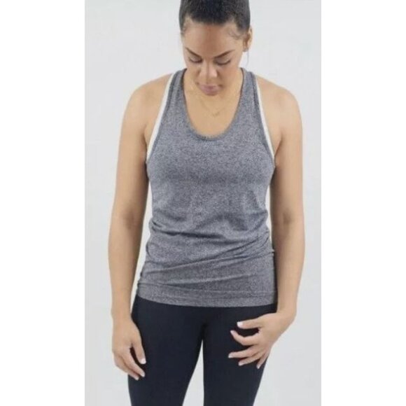 Zyia‎ Active Copper Charged Tank Top Women's Fog Gray Large Infused Seamless - Picture 2 of 10
